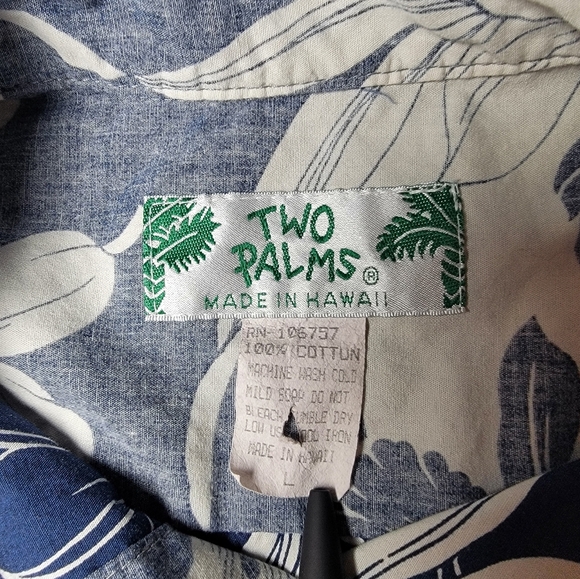 Vintage Two Palms Hawaiin Shirt - Picture 5 of 6